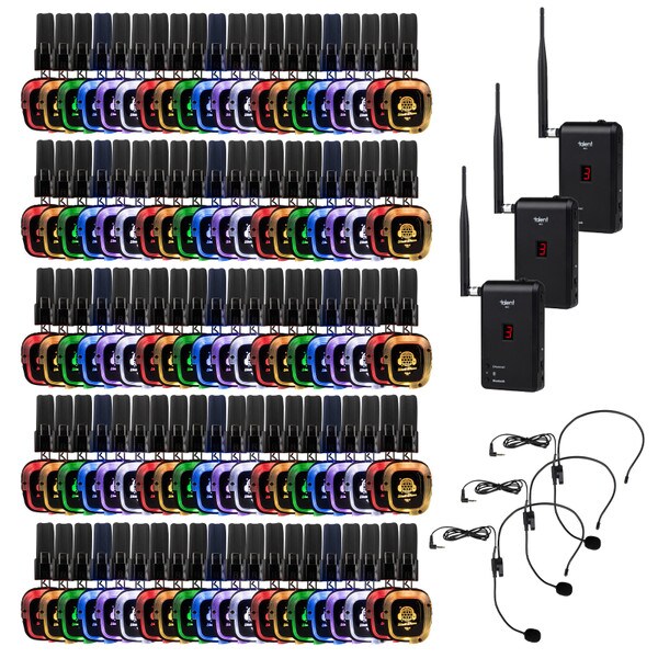 Main product image for Talent Silent Disco Prism Color Changing Headphone 100 Pack with 3 Portable Transmitters233-3534